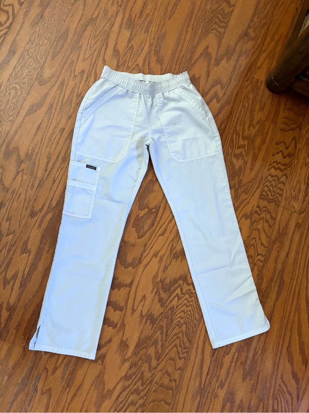 White Sanibel Women's scrub pants with Elastic Waistband
